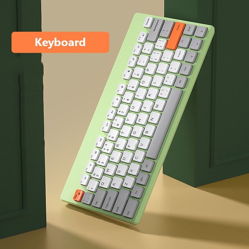 Slient Wireless Keyboard Mouse Combo Ergonomic Portable Gaming Keyboard Mouse Set For Macbook Laptop PC Gamer Computer Keyboard: green keyboard