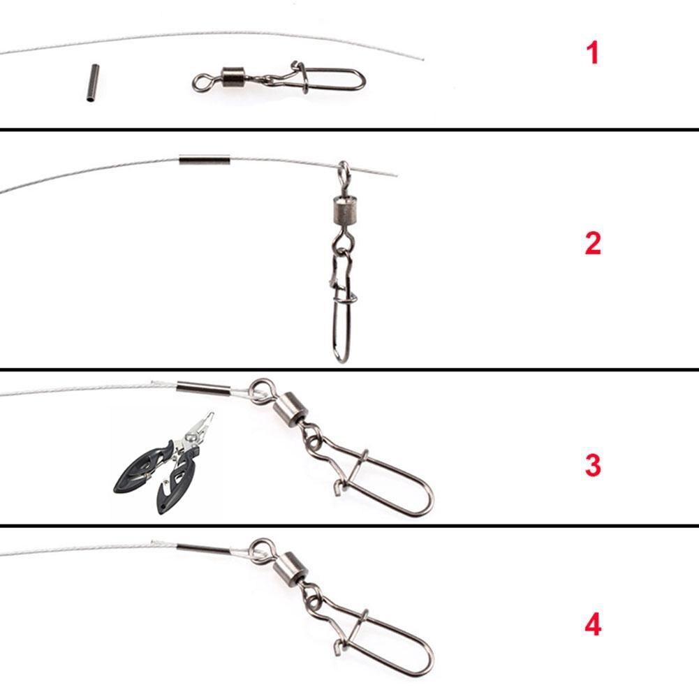 100pcs/Lot Round Copper Fishing Line Aluminum Crimp Sleeve Copper Tube 1.0mm-1.8mm Sea Fishing Accessories Line Tube