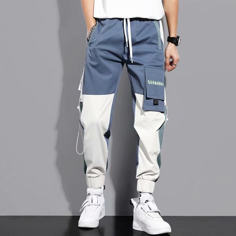 Bib Overall Mannen Strappy Stiksels Trekkoord Zomer Dunne Casual Broek