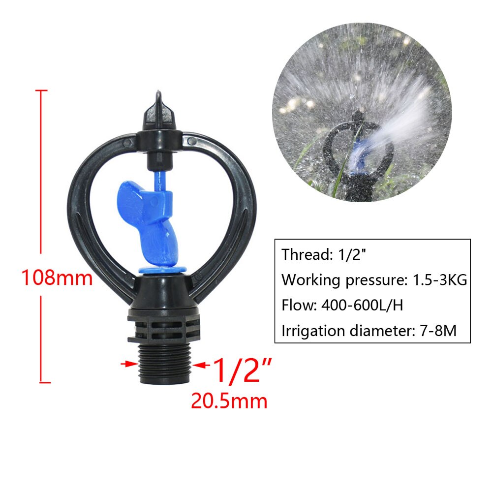 Tuin Gazon Roterende Sprinklers Met Plastic Spike Invoegen Grond Een Utomatische Watering Gras 360 Graden Vortex Water Sprinkler