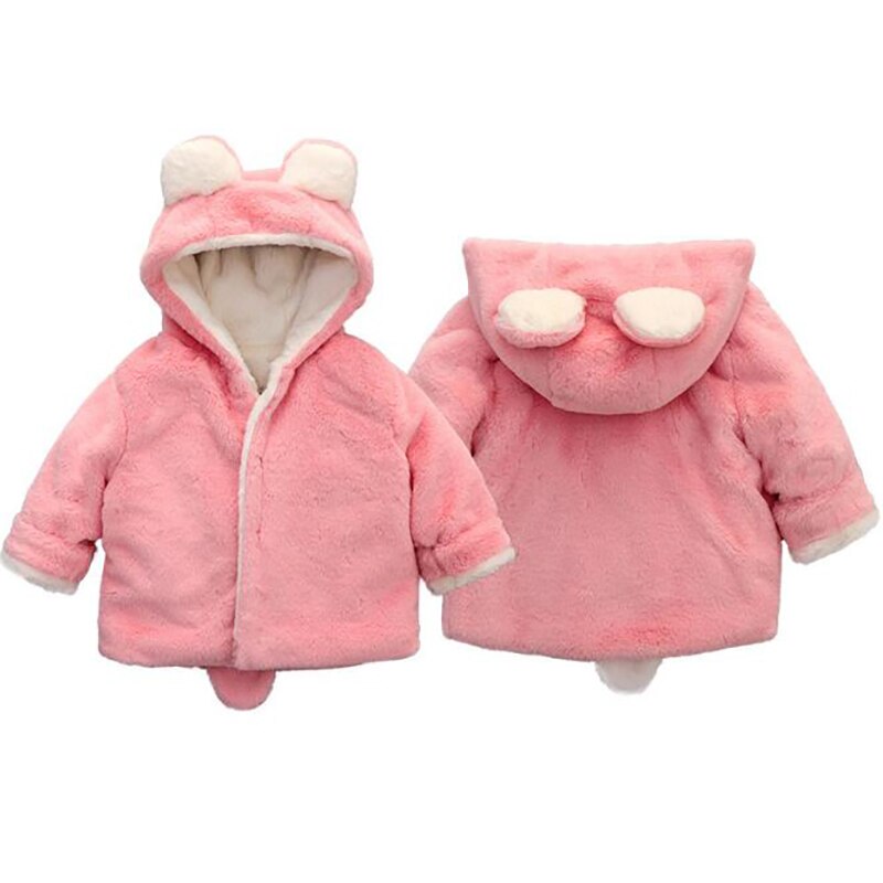 Manteau d'hiver à capuche en velours | Manteau pour bébés garçons et filles, oreilles d'ours de noël, vêtements d'extérieur en coton, YBC038