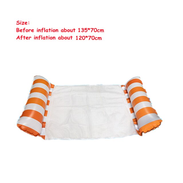 Amaca galleggiante galleggiante lettino galleggiante giocattoli galleggianti gonfiabile letto galleggiante sedia piscina pieghevole amaca gonfiabile letto: orange white