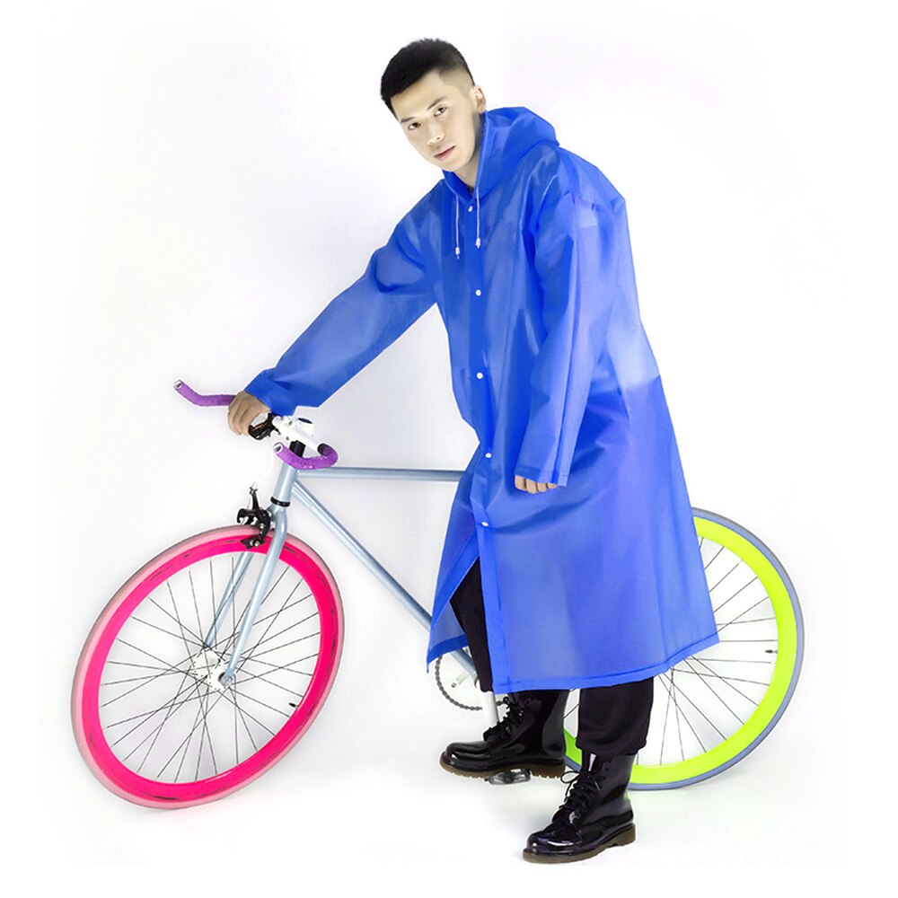 HILIFE Women Men Transparent Raincoat Outdoor Travel EVA+PE Rainwear Wide Cuffs Waterproof Camping Portable 5 Colors