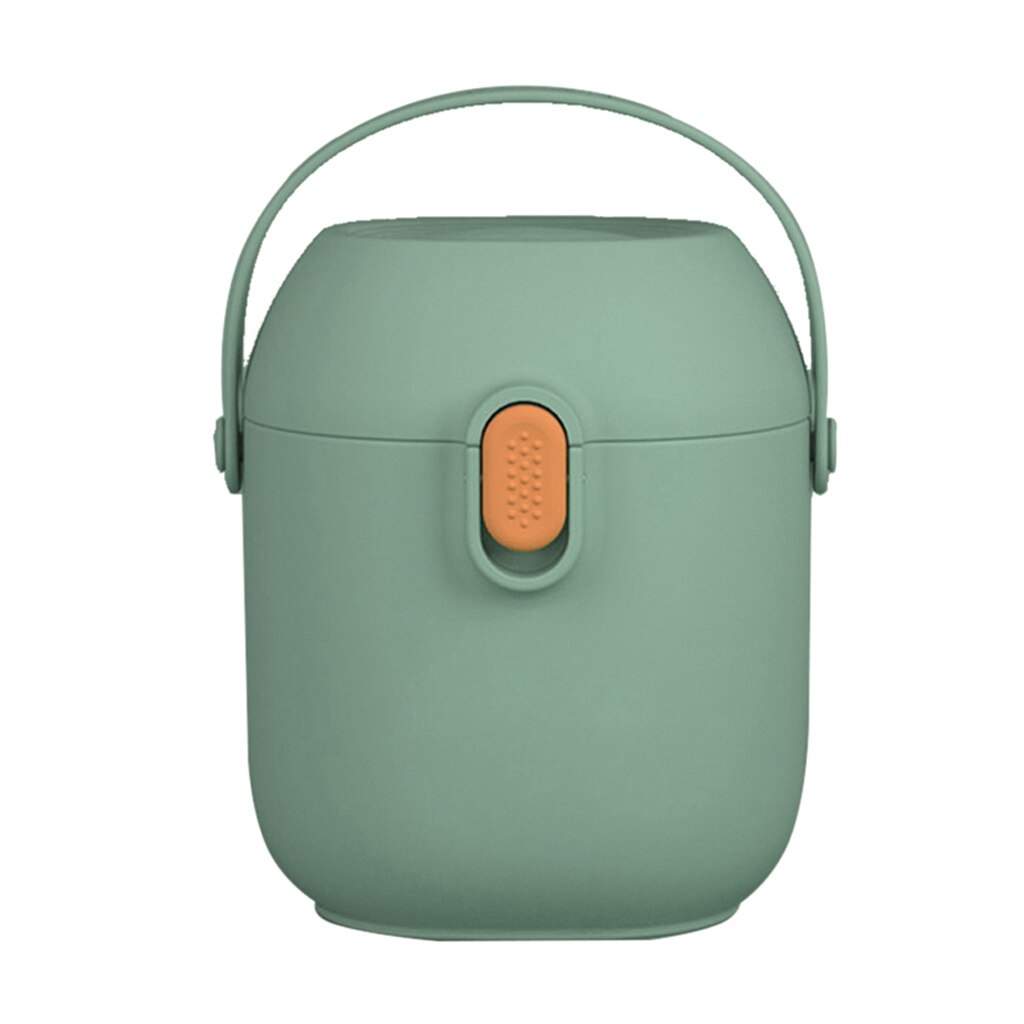 Caja de leche en polvo para bebé, almacenamiento de grado de comida hermético, contenedores para aperitivos, cucharas, accesorios de alimentación: Olive Green