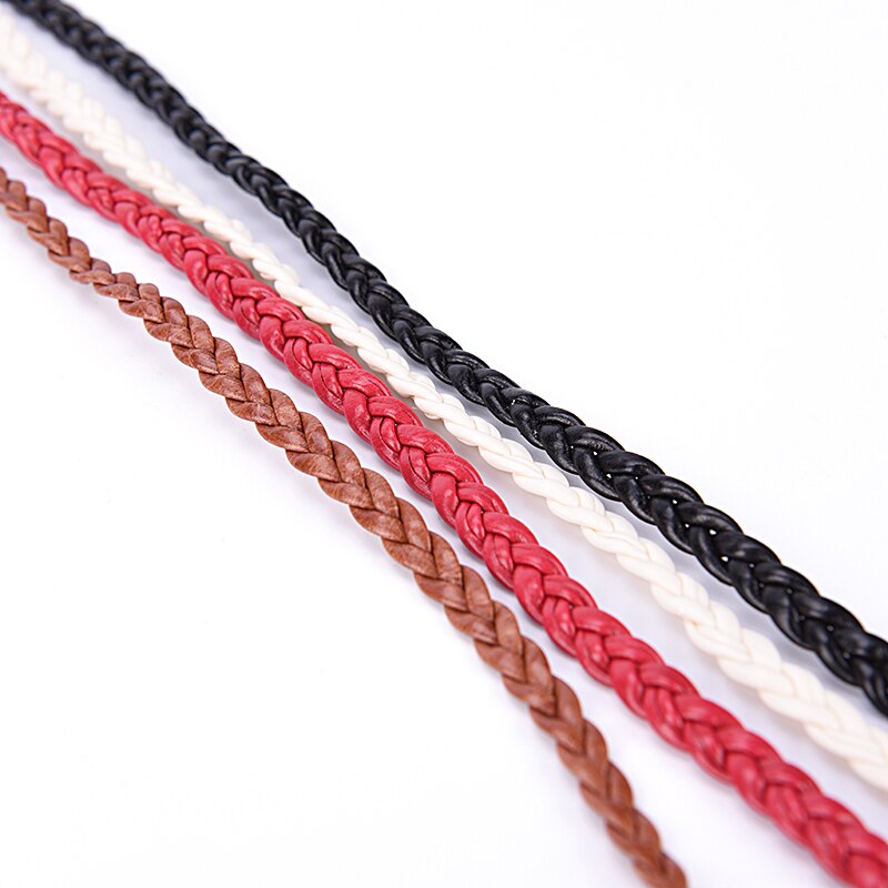 Cinturón de cuerda de cintura estrecha para mujer, sencillo, de cuero PU, con borlas trenzadas, vida diaria, 1 ud.