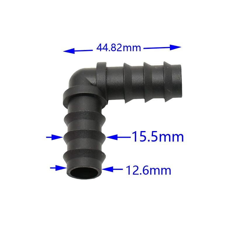 1/2" hose elbow connector 16mm garden hose 90 degrees barb knee bending joints 3-way irrigation connector repair joint 80pcs