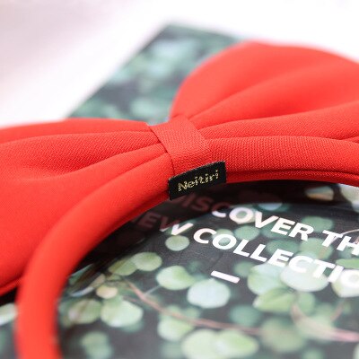 Red Bow Headband for girl Solid Color Knot Bow Hairband Big Bow Headband Accessories Hair Bow Hoop Girls
