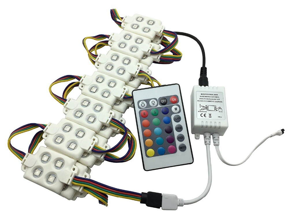 RGB Führte Pritzmodul IP65 Kit DC12V 5050 Led Pixel String farbwechsel mit Pins Fernbedienung und Controller