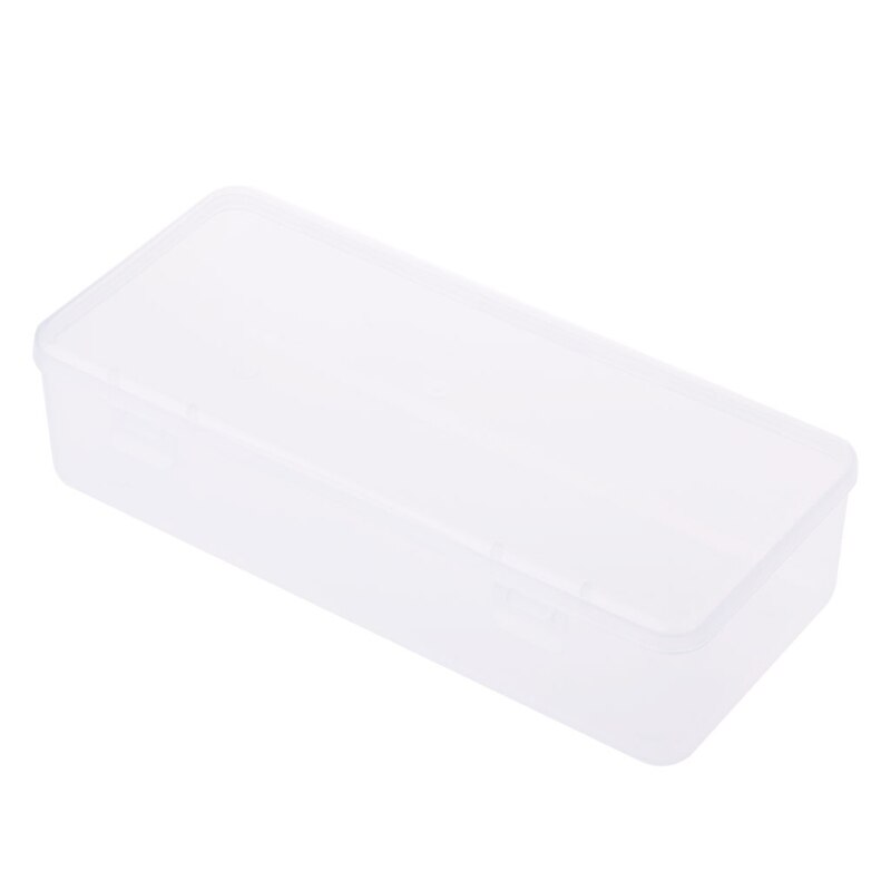 Rectangular Plastic Clear Storage Box Jewelry Container Case Bead Organizer Case: 23.4x9.9x5.6cm