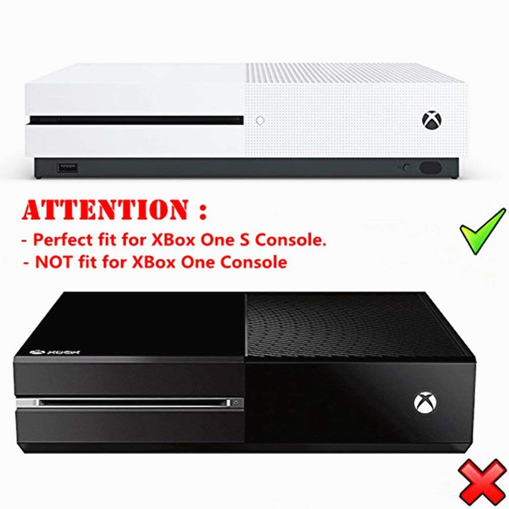 Protect Secure Cooling Vents Bracket Space Saving Mount Dock Non-slip Feet Game Console Vertical Stand Black ABS For Xbox One S