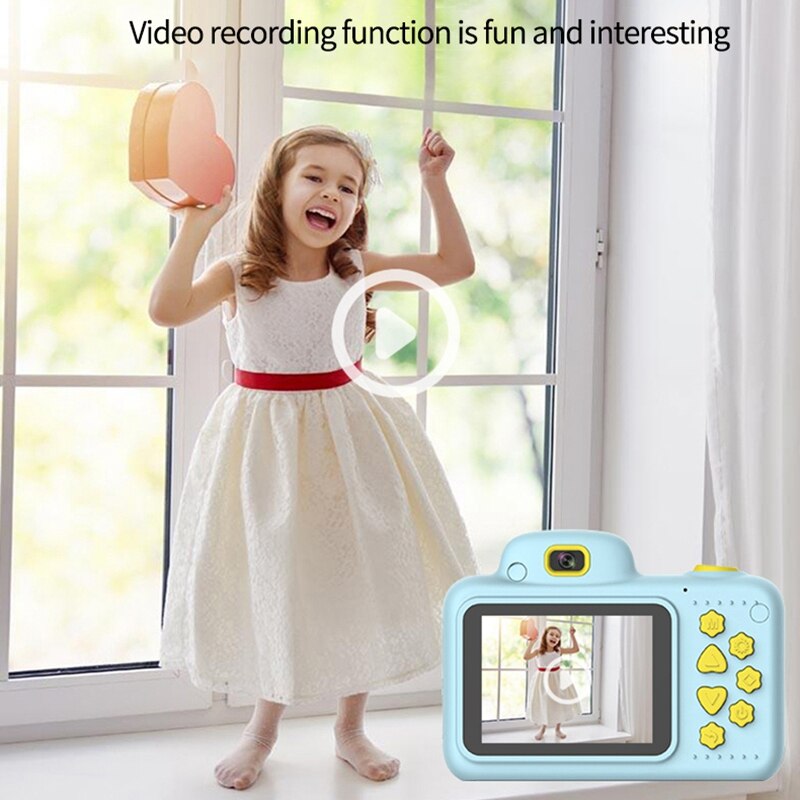 DIY Digital Children Camera DSLR Camcorder Dual Lens Cartoon Kids Toys Cartoon Cute Toys Outdoor for Children Baby