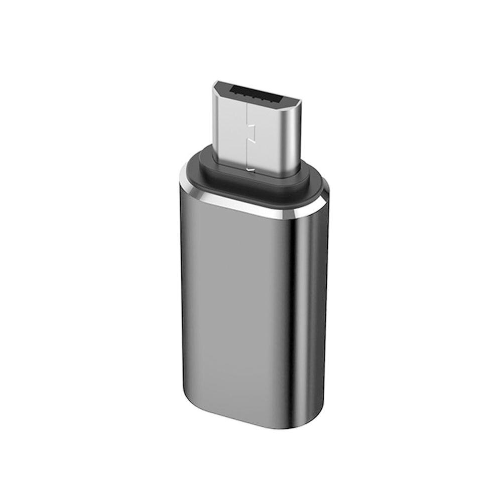 Typ-C Adapter USB C zu Micro USB Kabel Legierung Micro USB Stecker auf Typ C Weibliche Adapter Konverter anschluss für Telefon Tablet: Grey