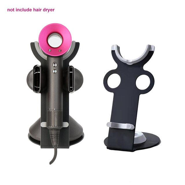 Supporto per asciugacapelli supporto per asciugacapelli Dyson staffa portatile con portaoggetti Super magnetico per ugello per asciugacapelli Dyson da bagno: Model B Black