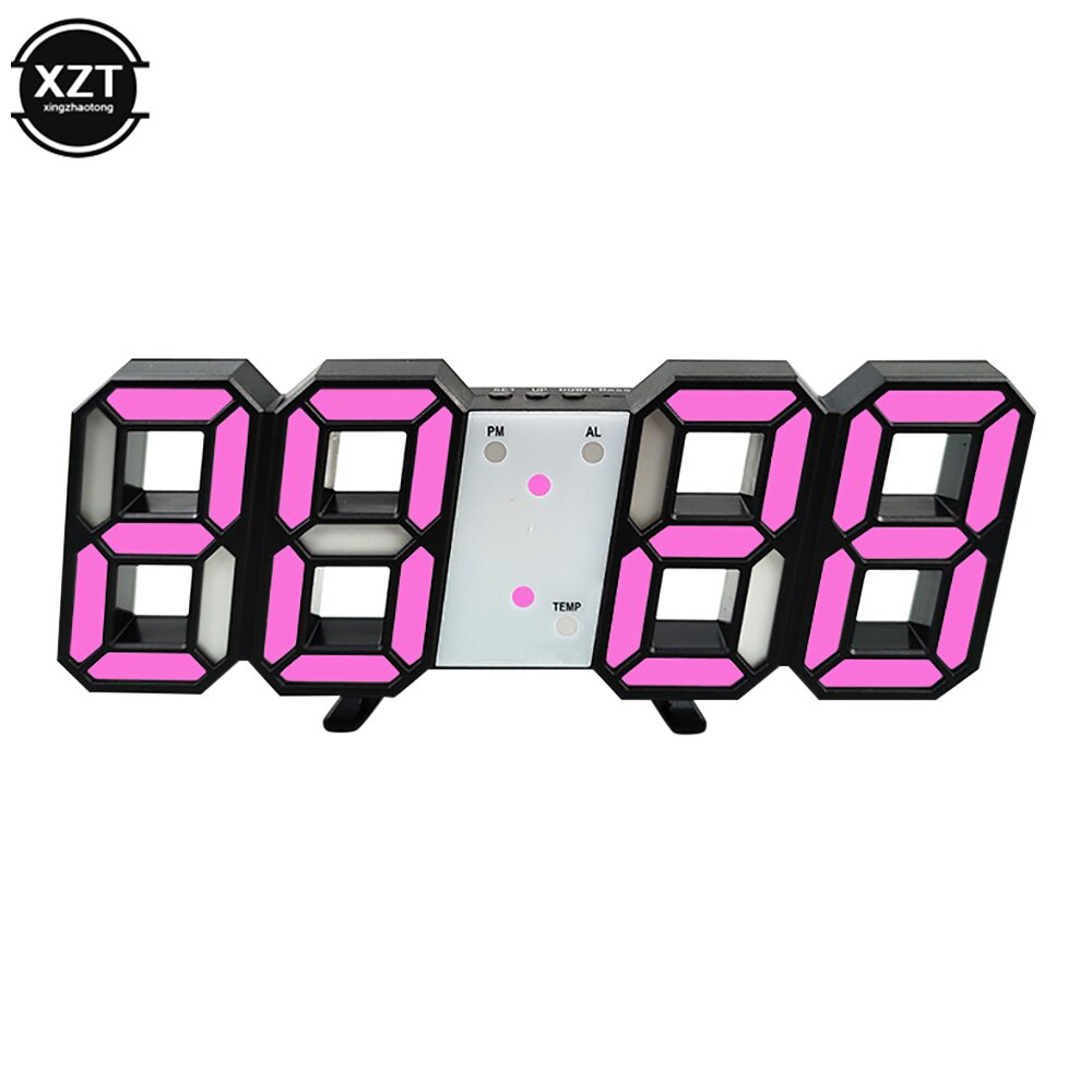 1Pcs LED Digital Alarm Clocks Wall Clocks Hanging Watch Snooze Table Clocks Calendar Thermometer Electronic Clock Digital Clocks: C