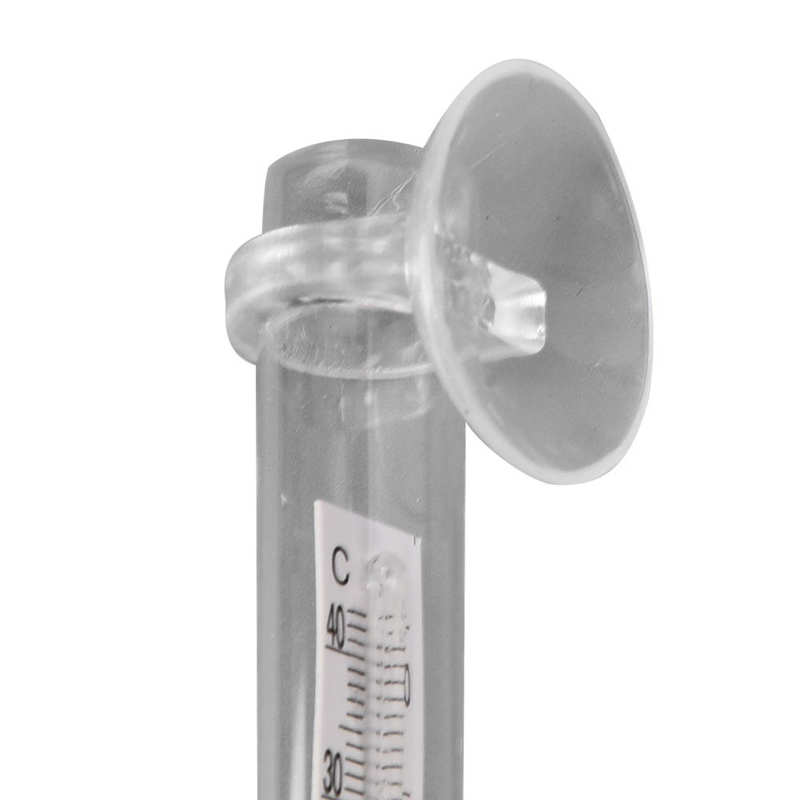 Test Water Temperature Thermometer Tropical Fish Glass Thermometer with Suction Cup for Fish Tank