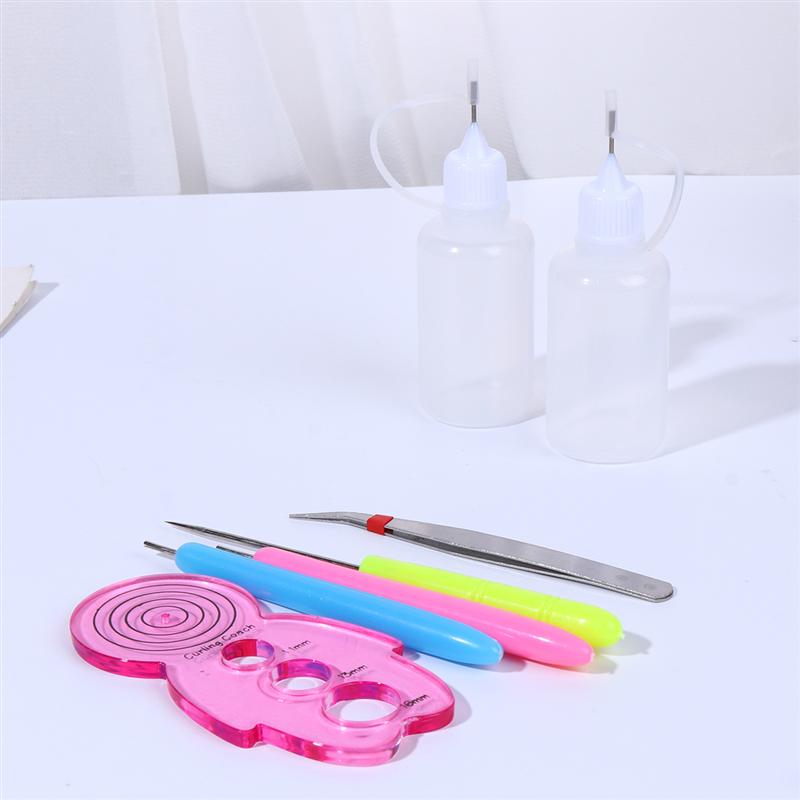 7Pcs/Set DIY Paper Rolling Tool Kit Handmade Rolling Curling Quilling Needle Pen for Home School Arts Craft (Random Color)
