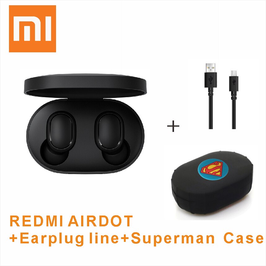 In Stock Original Xiaomi Redmi Airdots TWS Bluetooth Earphone Stereo bass BT 5.0 Eeadphones Mic Handsfree Earbuds AI Control: CN SUPER