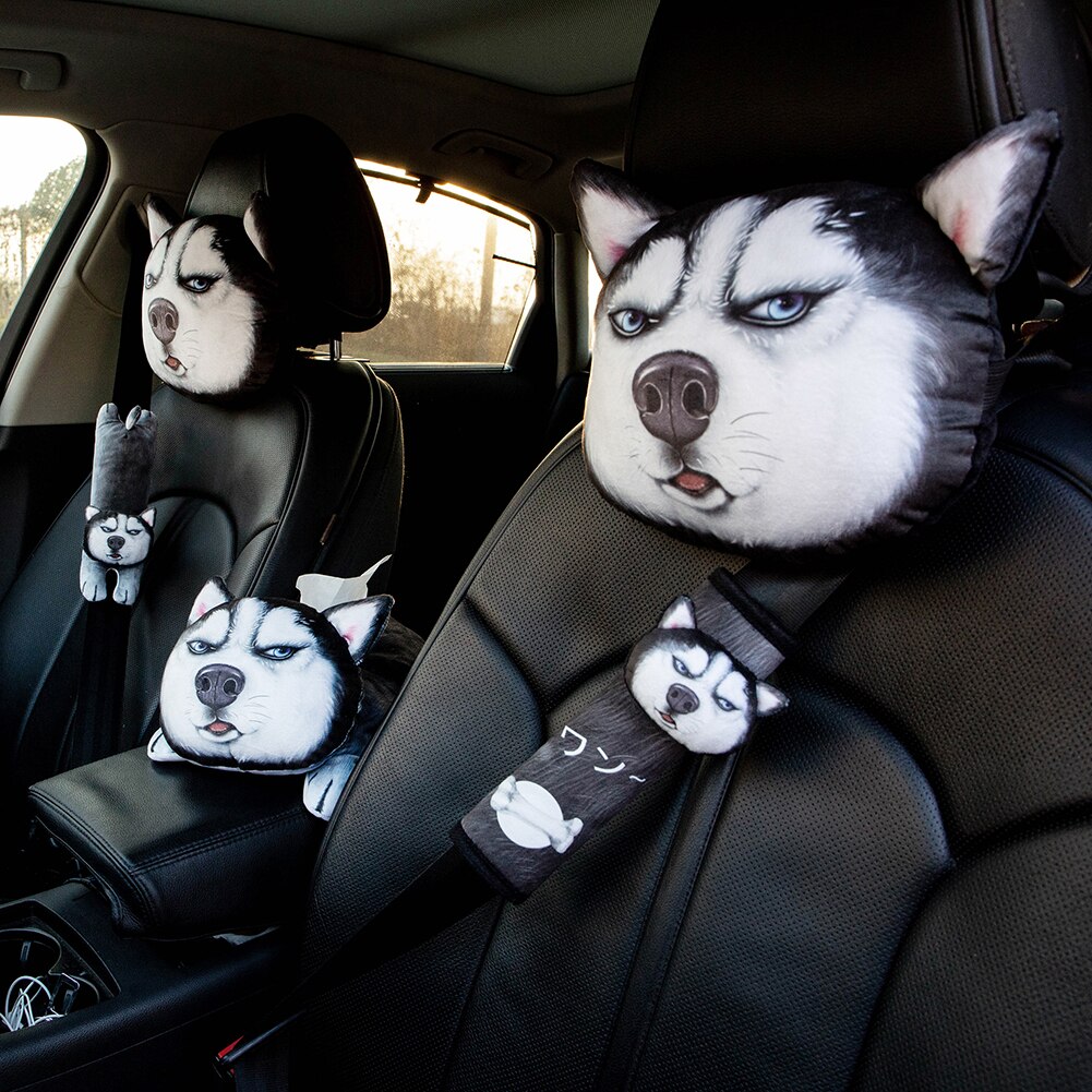 3D dessin animé Animal voiture appui-tête oreiller coussin cou oreiller universel voiture sécurité ceinture de sécurité couverture ceinture de sécurité épaulière coussin