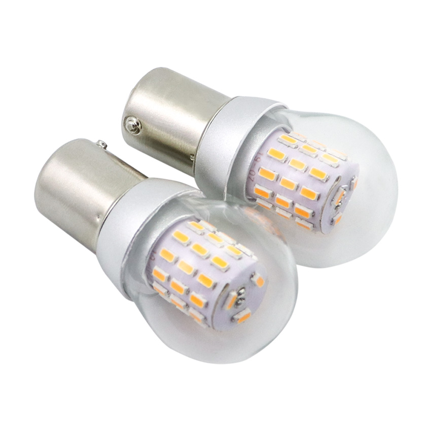 2pcs S25 P21W BA15S LED Bulbs BA15D 12-24V Strobe Light Navigation BAY15D Lamp Parking Ship Source