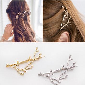 Elegante Metall Baum Zweig Haarnadeln Haar Clips für Frauen haarspangen Weibliche Kopfbedeckungen Legierung Haar Zubehör Haar Clip Neue