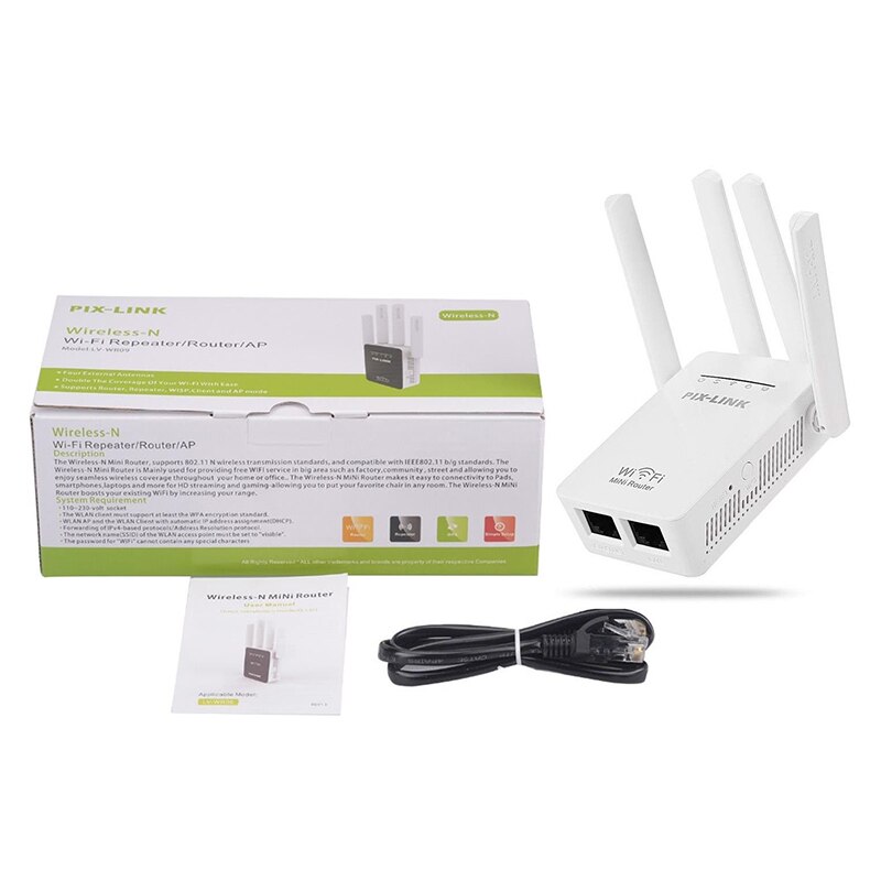 EU Plug Wifi Repeater Wireless Router Range Extender Signal Booster with Antenna Sky Wps 300Mbps Wireless Data Rates