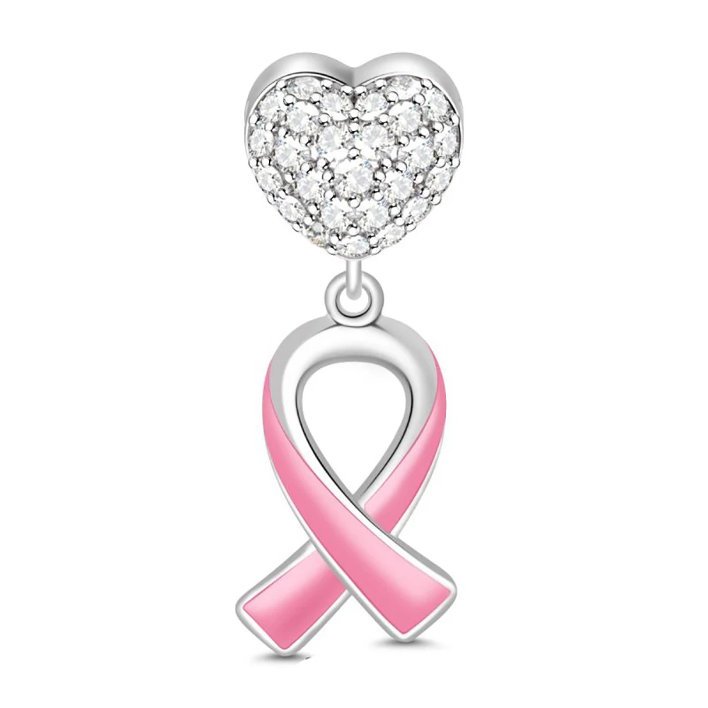 FC Jewelry – Bracelet à breloques Original en argent 925, gant de boxe, combat du Cancer du sein, perle de sensibilisation pour la fabrication de Berloque: Violet