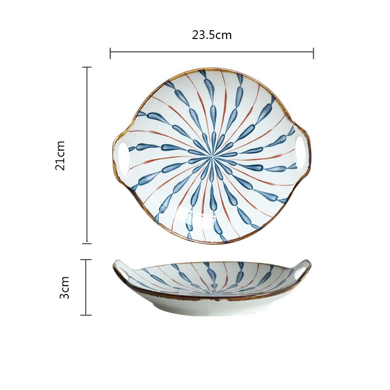 Keramische Kommen Voor Soep Salade Rijst Pasta Nordic Stijl Servies Plaat Pak Voor Diner Yoghurt Dessert Poki Voedsel Schotel Granen kom: E-9.2inch