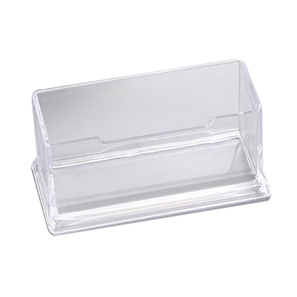 Portable Clear Business Card Holder Display Stand Desk Desktop Countertop Business Card Holder Desk Shelf Box: Type 1