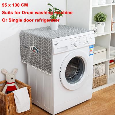 Køleskab støvdæksel husholdningsfryser toppose køleskab støvtæt dækselpose multifunktionel vaskemaskine støvtopdæksel: 55x 130cm