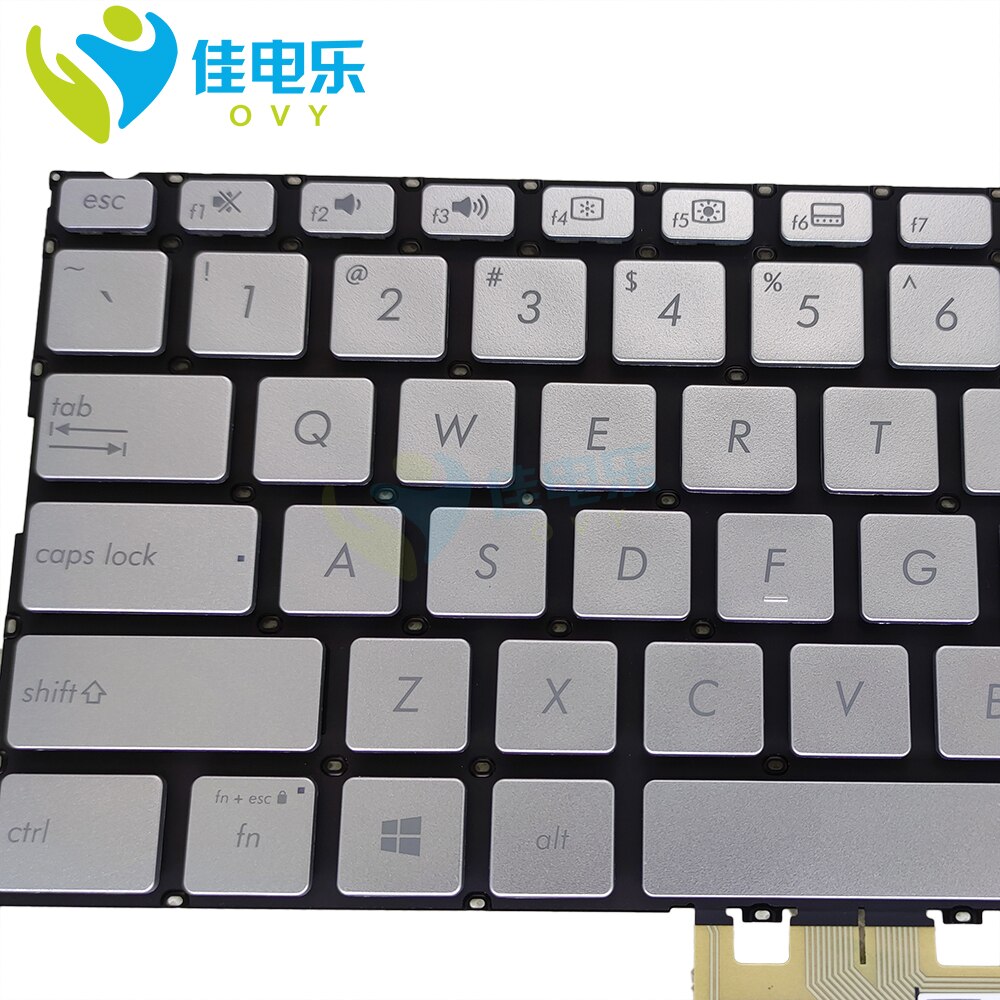 Ons Backlight Toetsenbord Voor Asus Vivobook S14 S432 S432FL S432FA Engels Zilver Laptops Vervanging Toetsenbord 0KNB0-212GUS00