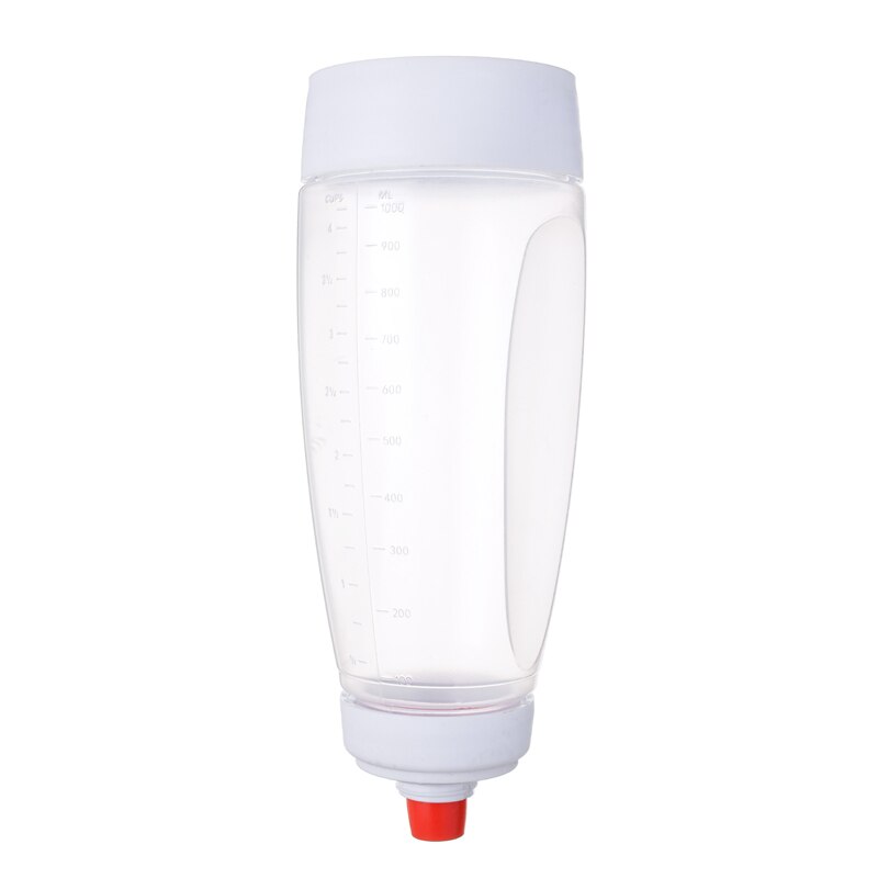 Hand Shake Batter Mixer Bottle Batter Dispenser Cupcake Pancake Crepe Batter Squeeze Dispenser Bottle Kitchen Gravy Bottle