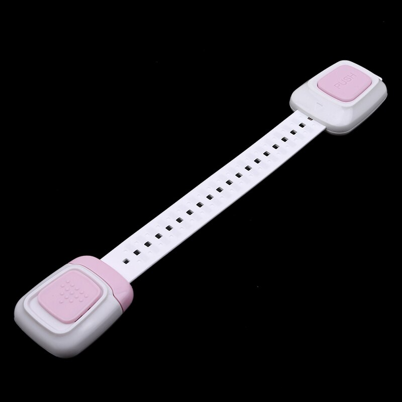 1 unid cerradura de gabinete de plástico protege la seguridad del bebé cierre para refrigerador seguro refrigerador cajón puerta armario niños cerraduras de seguridad para niños: pink