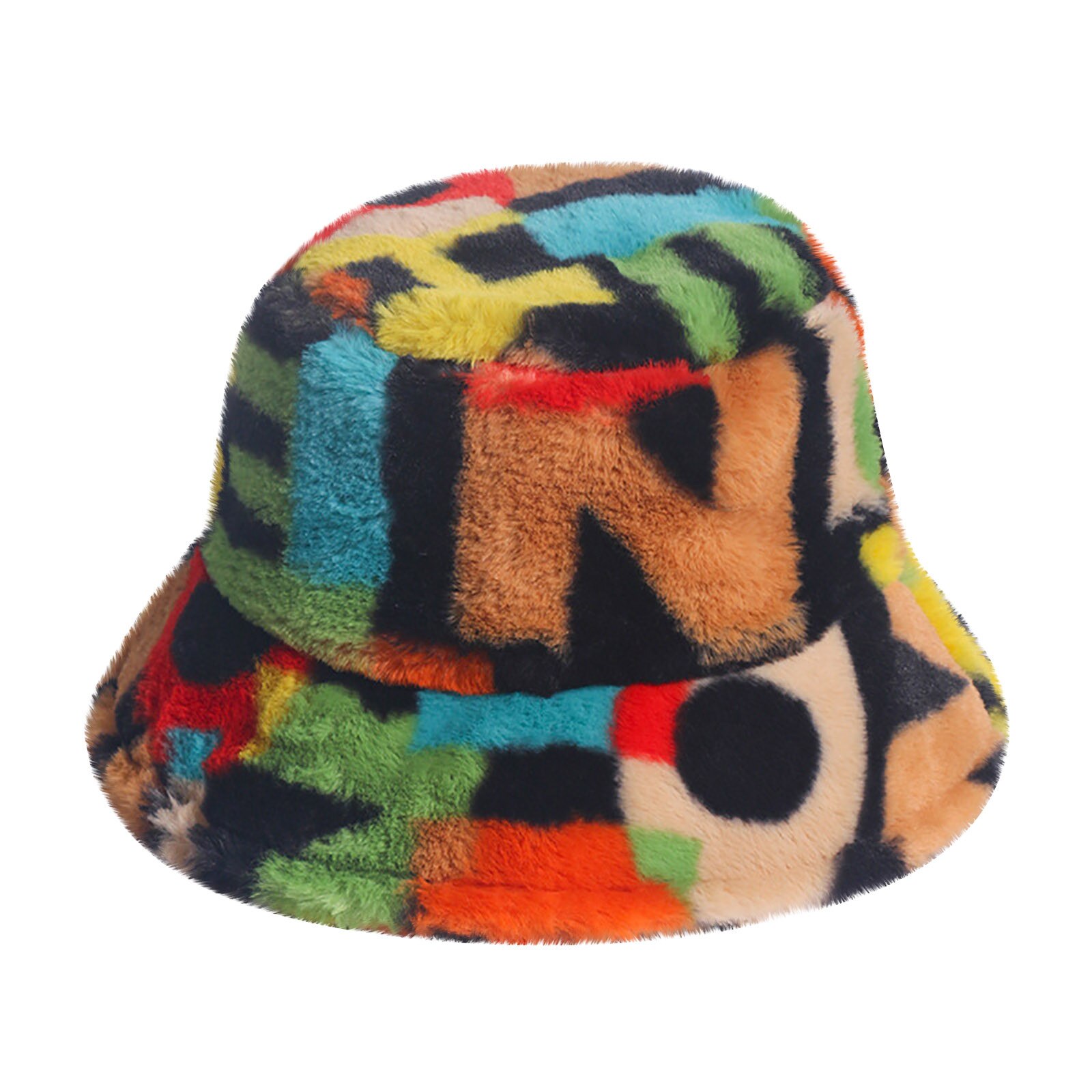 Sombreros de pescador de felpa con tinte anudado para mujer, gorro abrigado para exteriores, gorra de pescador de terciopelo suave, gorro de lavabo cálido de para mujer: A