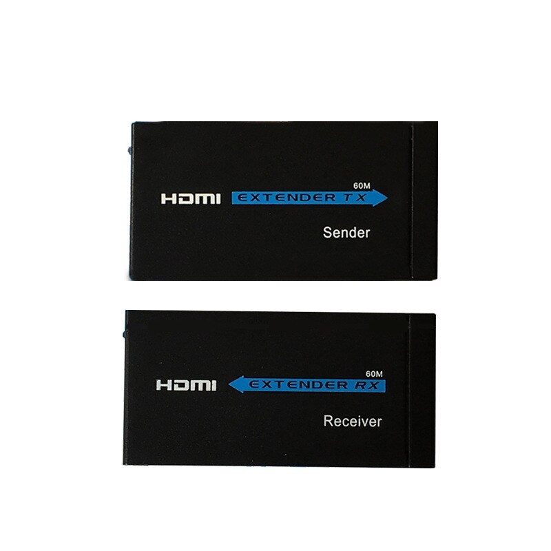 60M HDMI Extender 1080p 3D HDMI Transmitter Receiver over Cat 5e/6 RJ45 Ethernet Converter US EU Plug