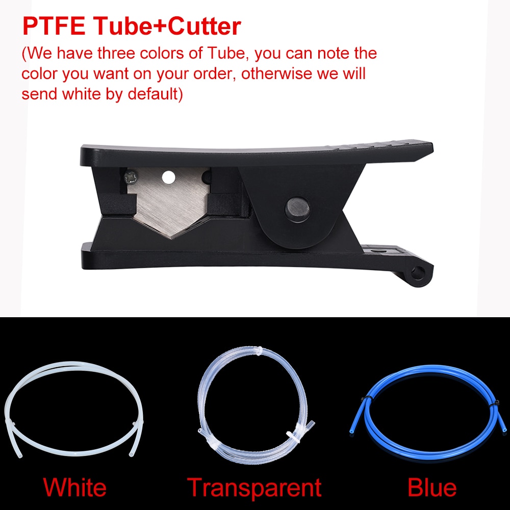 PTFE Tube Teflonto with Cutter PLA PiPe Clear OD4 ID2mm 1.75mm 3D Printer Parts For V6 V5 J-head I3 Mega Hotend MK8 Extruder