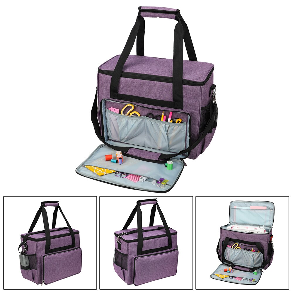 Yarn Storage Bag Sewing Machine Bag Travel Tote Bag for Sewing Machines Accessories: Purple