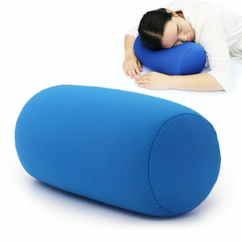 Sofa Sleep Microbead Neck Back Roll Cushion Travel Bed Roll Throw Pillow