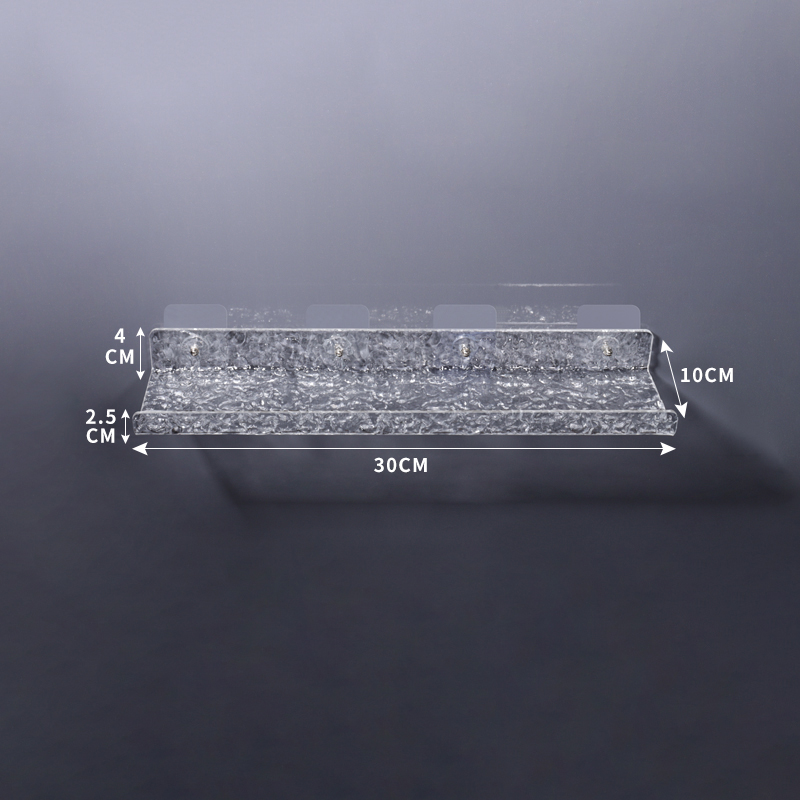 Acryl Hoek Douche Caddy Plank, Zelfklevende Muur Gemonteerde Badkamer Douche Plank Organizer Voor Keuken Opslag Cosmetische Organizer: Licht Geel