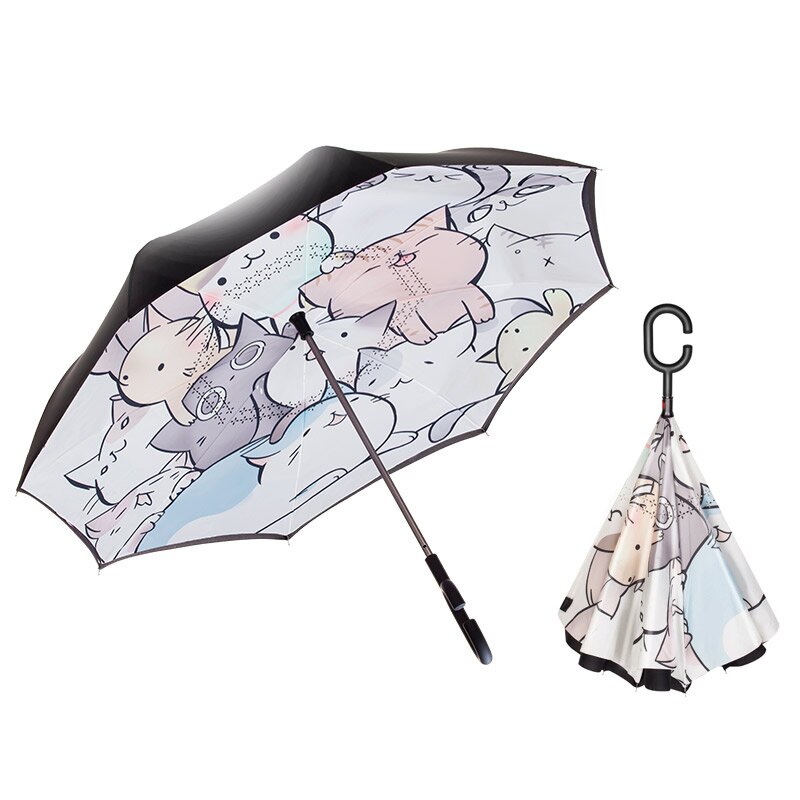 Academy Winddicht Paraplu Patio Stand Reverse Leuke Paraplu Cartoon Voor Vrouwen Paraguas Invertido Huishoudelijke Verhandelt BL50FXS