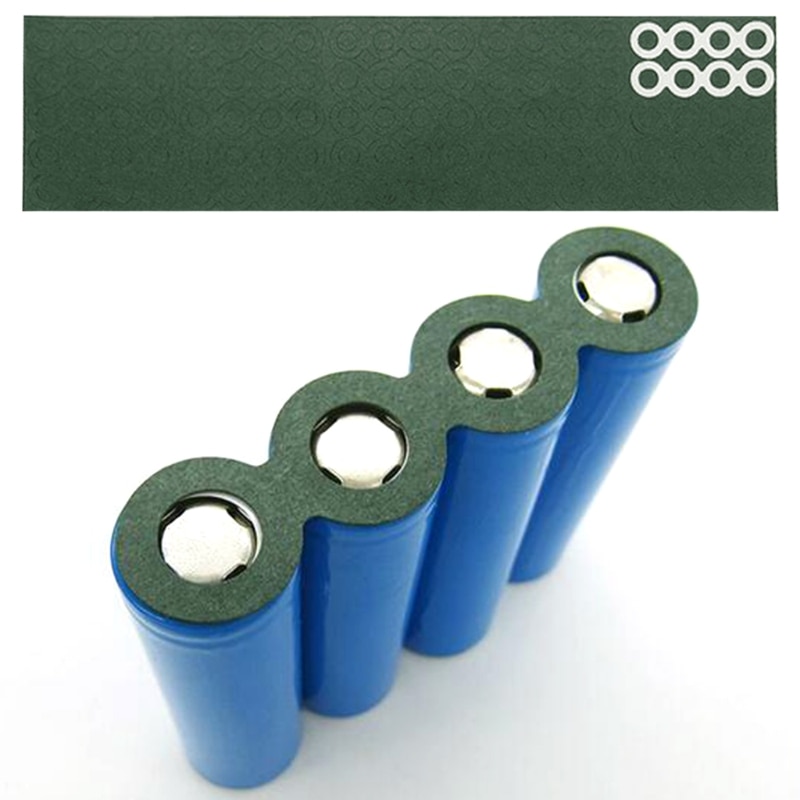 100 Stks/partij Batterij Isolatie Pakking Papier 18650 Batterij Anode Holle Isolatie Pad Wees Gerst Papier Pakking Groen
