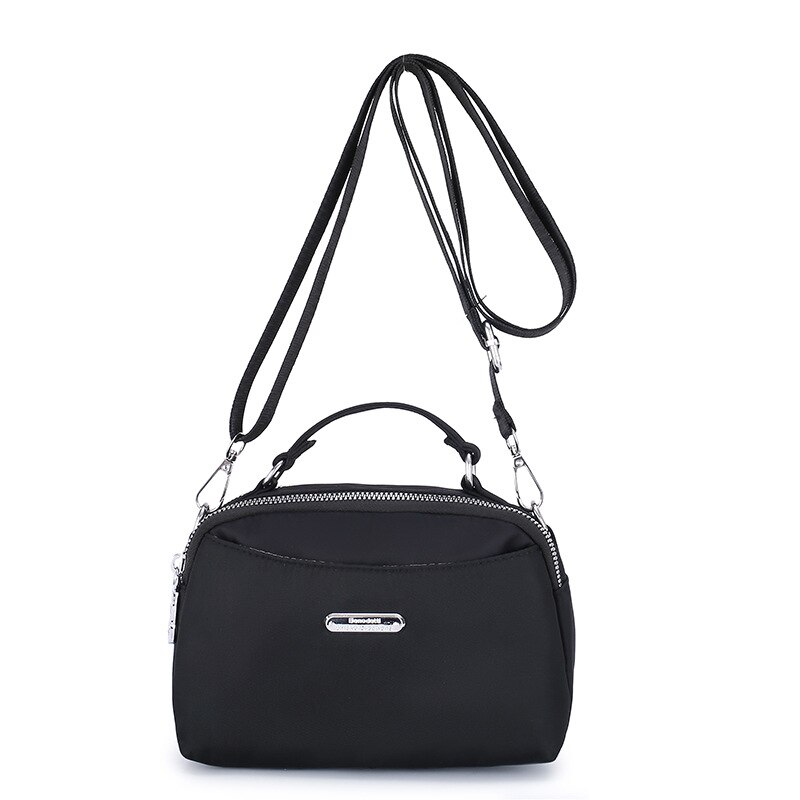 Bolsa de nylon para mulheres, pequena bolsa de ombro, à prova d'água, de nylon 2019: Black