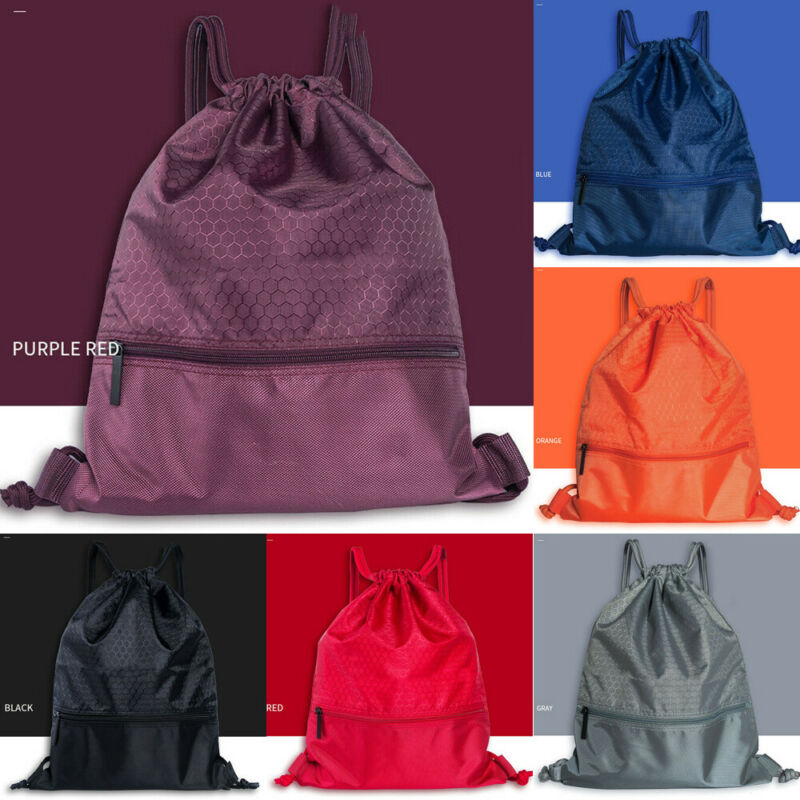 Nylon Waterproof Drawstring Bag Backpack Gym Swim School Sport Shoe Dance Bag /BY