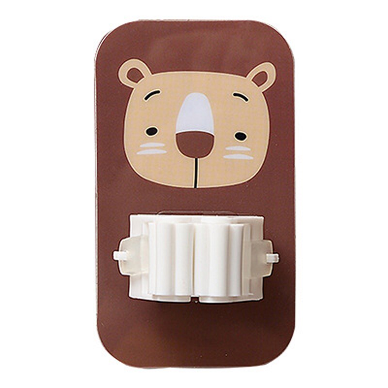 Wall Mounted Storage Mop Organizer Holder Brush Broom Hanger Storage Rack Kitchen Clip Seamless Mop Hook with Mounted Hanging: Bear