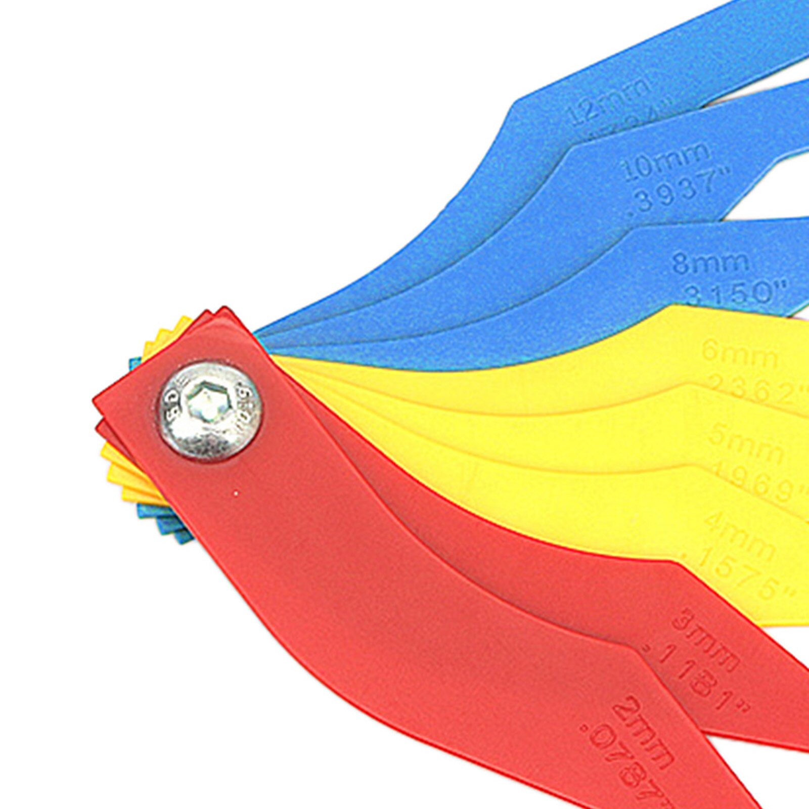 2 to 12mm Automotive Brake Pad Scale Thickness Gauge Measure Ruler Tester Tool Brake Diagnostic Tool Wear Tester Thickness Gauge