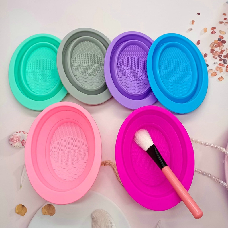 Faltbare machen-hoch Pinsel Reiniger Schüssel Waschen Pinsel Reinigung matt Silikon Kosmetik Pinsel Reiniger Universal- machen-hoch Werkzeug Wäscher Kasten