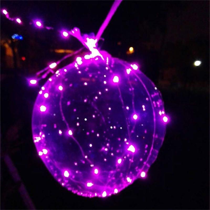 Ballon Led Balão Luminoso Luz Moderno Reutilizáveis Luminosos Led Decoração Festa de Casamento Balão Bolha Redonda Transparente: Fluorescência Amarela