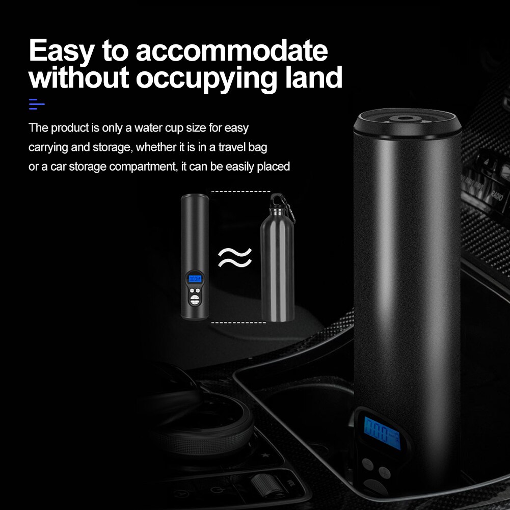 12V 150PSI Portable Universal Car Air Compressor Mini Inflatable Electric Pump Rechargeable Pump With LED Emergency Light