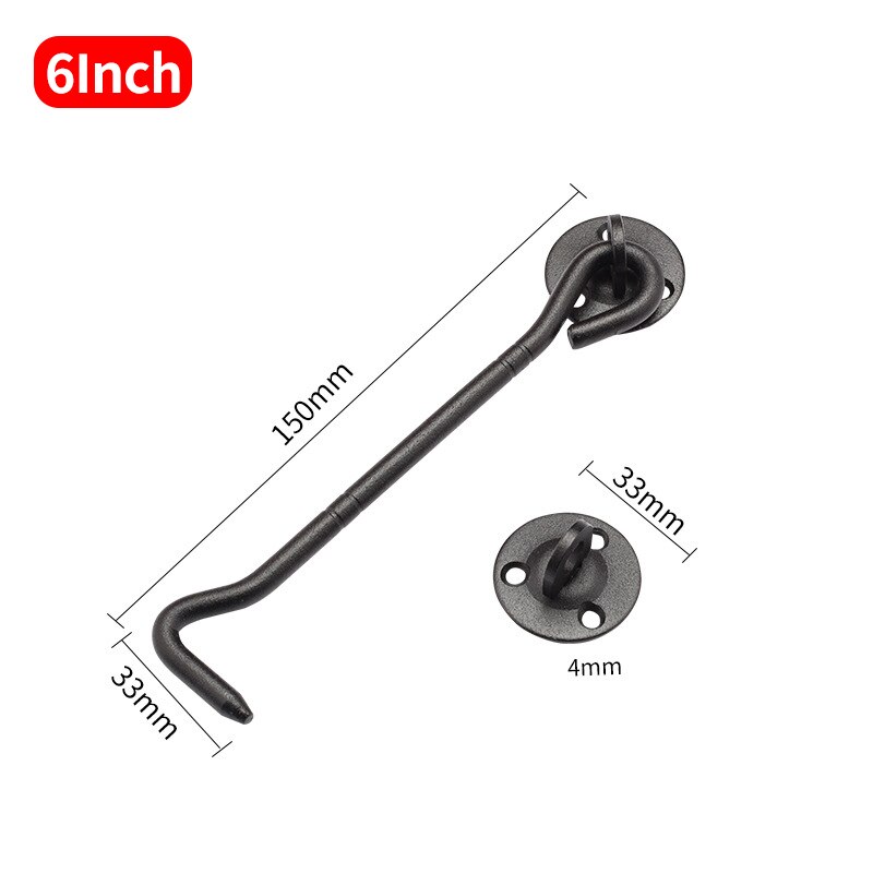 Zg Vintage Deur Venster Haak Zwart Rvs Kast Deur En Raam Gesp Huishouden Eenvoudige Deur En Raam Haak: 6inch