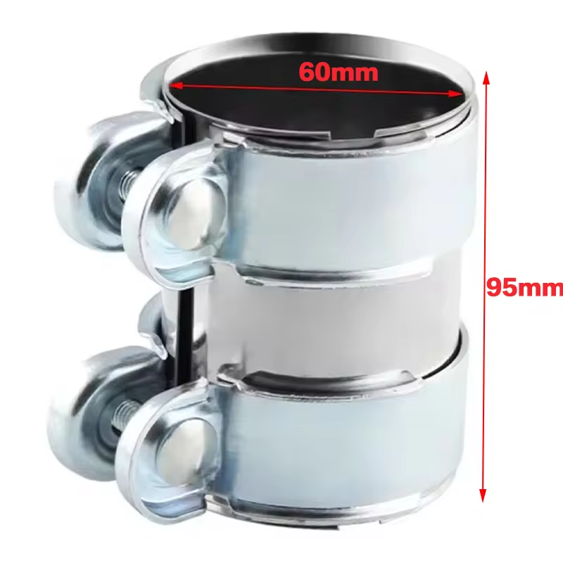 Auspuffklemme aus Edelstahl, 45 mm, 50 mm, 55 mm, 60 mm, 65 mm, 70 mm, 76 mm, Auspuffrohr-Rohrverbinder, Tischler-Hülsenklemme, verstellbare Spitze: Elfenbein