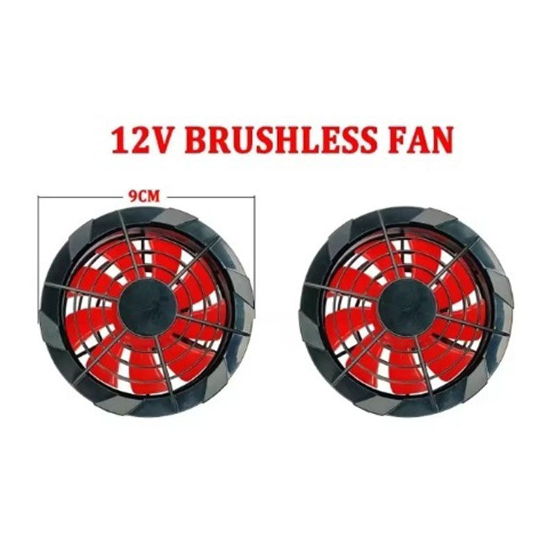 Koelvest voor heren, outdoor zomer koelvest, elektrische ventilator, koeljassen 12v airconditioning kledingventilator met kabel: Ik / Bruin